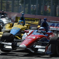 佐藤琢磨はマシントラブルでリタイアした（24位）。写真：IndyCar