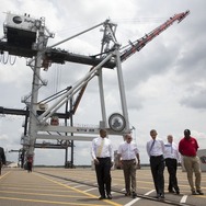 オバマ大統領が、商船三井の保有するコンテナターミナルを訪問
