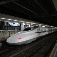品川駅の東海道新幹線ホーム。中央新幹線の東京都ターミナル駅はこの下に建設される。