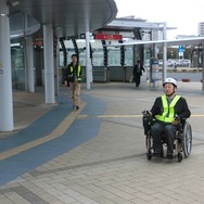 つくば市の市街地での実験の様子