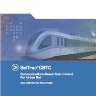 JR東日本は常磐緩行線に導入を検討しているCBTC（無線列車制御システム）の設計作業を委託するメーカーにフランスのタレス（Thales）を内定。写真は同社の都市鉄道用システム「SelTrac」のパンフレット表紙
