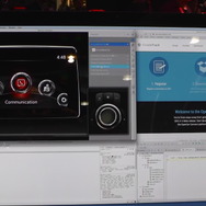 マツダが「Mazda Connect」用アプリ開発のためにパートナーを組んだアプリケーションプラットフォーム『Open Car』の作業用画面
