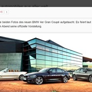 BMW 4シリーズグランクーペの画像をリークしたオーストリアの『autofilou』