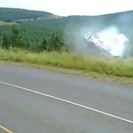 南アフリカのヒルクライムで起きた日産GT-Rの事故