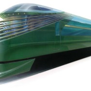 JR西日本がこのほど発表した豪華寝台列車の先頭車外観デザイン。展望スペースが設けられる。