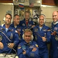 ISSに到着した第40次・第41次長期滞在クルー（出典：JAXA／NASA）