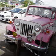 西岩国駅に展示されている昭和時代の木炭自動車