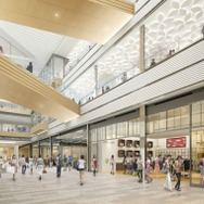 2階歩行者通路から見たタカシマヤ ゲートタワーモールの店舗イメージ。2027年4月のオープンを予定している。