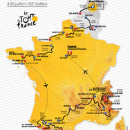 2015ツール・ド・フランスのコースマップ