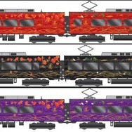 3月1日から順次運行を開始する特別仕様「こうや」のイメージ。上から「赤こうや」「黒こうや」「紫こうや」になる。