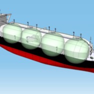 三菱重工が開発した次世代LNG運搬船「サヤリンゴSTaGE」（イメージ）