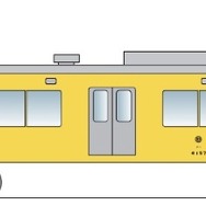 4月18日から運行を始める「黄色い6000系」のイメージ。初日は池袋14時15分発の快速急行所沢行き臨時列車として運行される。