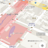 同じ場所をGoogleマップで表示。「いつもNAVI［ドライブ］」の地図がいかに美しいか分かる。