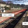 青梅駅の新設ホーム設置場所。当初は2017年春の完成を予定していたが、中央線・青梅線のグリーン車導入工事にあわせ2019年秋に変更する。