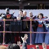 バットマン、スーパーマンが「豆まき」　増上寺「節分追儺式」で正義をアピール