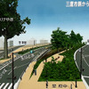玉川上水の両脇に整備される「放射第5号線」。完成すると、甲州街道と東八道路が結ばれる。完成は2018年春を予定