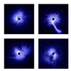 すばる望遠鏡に搭載されたカメラHiCIAOが映し出した赤ちゃん星たちの星周物質の分布