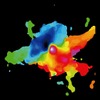 TCM-1Aのまわりのガスの運動を表した図