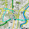 付属の1/20万 日本全国地図はこんな感じだ。水色のラインは移動軌跡。