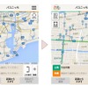 「バスこっち」で表示される路線の画面