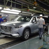 マツダは、広島市の本社工場で、CX-9 を国内で初公開した