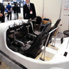 東京大学が公開した、押し引き型操舵システムとスキッドステアを組む『Stavic-4H』（次世代モビリティ展、千葉・幕張メッセ、4月20～22日）