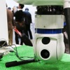 展示されたモデルには、サーモ撮影が行える赤外線機能を備えたPTZカメラを搭載されていた（撮影：防犯システムNAVI）