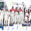 レース直後の暫定表彰式は、1位 #7 アウディ、2位 #2 ポルシェ、3位 #6 トヨタという「到達順位」に基づいて行なわれた。