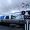 カーネギー駅（Carnegie）に到着したクランボーン線（Cranbourne Line）の近郊電車