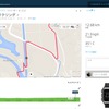 地図を拡大するとトイレに立ち寄った際のルートまで克明に記録されている