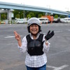 トライクを試乗しにきた中島さん。