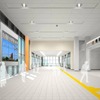 春日井駅の新しい橋上駅舎と自由通路のイメージ。10月30日から使用を開始する。