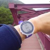 山中温泉をスタート。あやとり橋という鉄製でトラス構造のユニークな建造物を通る