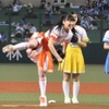 プロ野球交流戦スタート！ライオンズ×ベイスターズでエビ中が「始9式」柏木ひなたさん