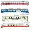 ラッピング車のイメージ。キハ40系やE751系などに装飾を施す。