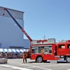 昨年のポンプ車＆救助工作車の実演風景