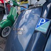 バイクユーザーのみならず人気だったのがVespa。Piaggioのブースだ。