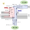 新所原駅の平面図。