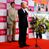 JR東日本千葉支社 藤森伸一支社長。「稲毛の街からメダリストを！」女子トライアスロン、上田藍選手、加藤友里恵選手、壮行会（JR総武線 稲毛駅、6月18日）