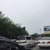 空港への途中の渋滞