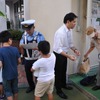 運転免許本部の職員がラジオ体操の会場で“出前”声かけ（30日・文京区）