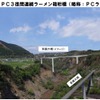 橋梁方式はPC3径間連続ラーメン箱桁端