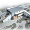 神立駅のイメージ。橋上駅舎と東西を結ぶ自由通路が整備される。