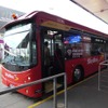 メルボルン空港とシティをつないでいる「Sky Bus」。渋滞に巻き込まれる悩みを抱える