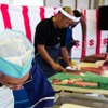 昨年実施された「マグロの解体ショー」の様子