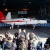 真新しい試験用の機体がこうして展示されるのも珍しいという。