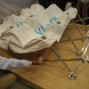 クラレが開発した折りたたみテント「ジオダイナ」