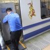 うらがわら駅に到着してカーゴを搬出。