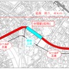 工事が進む七隈線天神南～博多間の平面図。大半はシールド工法だが、博多駅付近はNATMが採用されている。