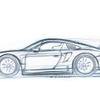 新型ポルシェ911RSRの予告スケッチ